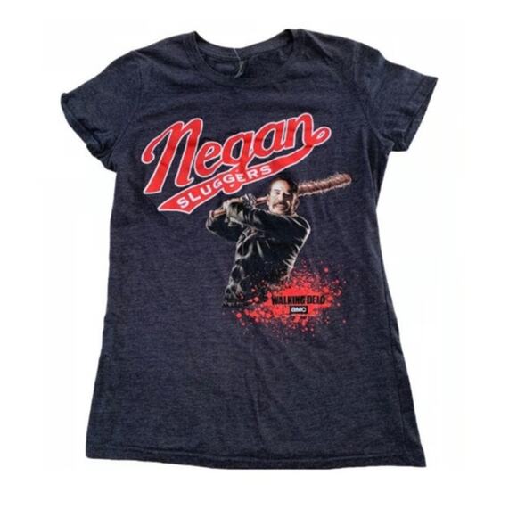 TWD Women's Size Large T-Shirt AMC Walking Dead NEGAN SLUGGERS Graphic - Picture 4 of 4
